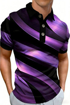 Herren-Polo mit 3D-Druck-Muster