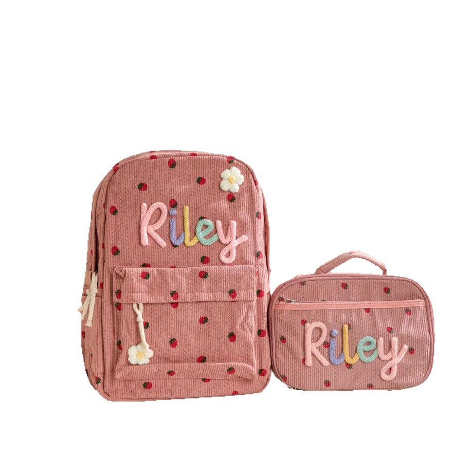 Corduroy Rucksack im Preppy-Stil