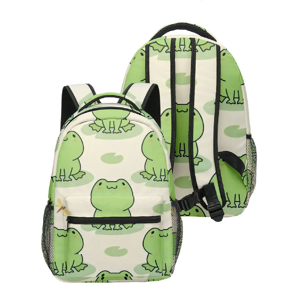 Frosch Cartoon Rucksack für Schule – Bild 5 | LuxeStyle