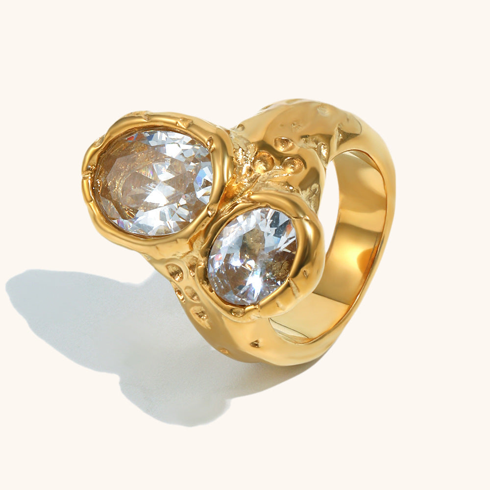 Doppelkopf-Ring mit Zirkon – Bild 6 | LuxeStyle