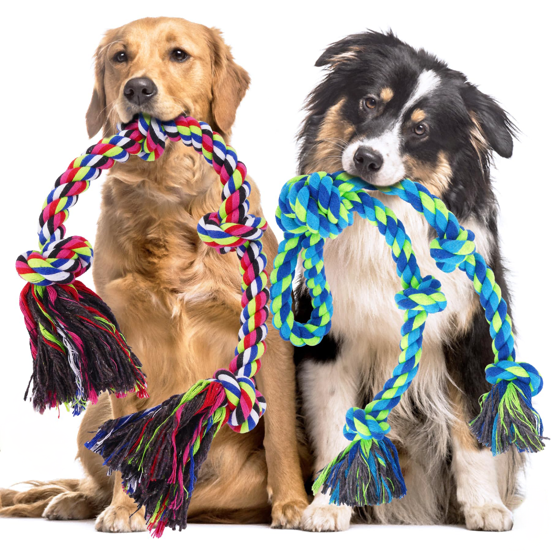 Robustes Baumwoll-Seilspielzeug für Hunde
