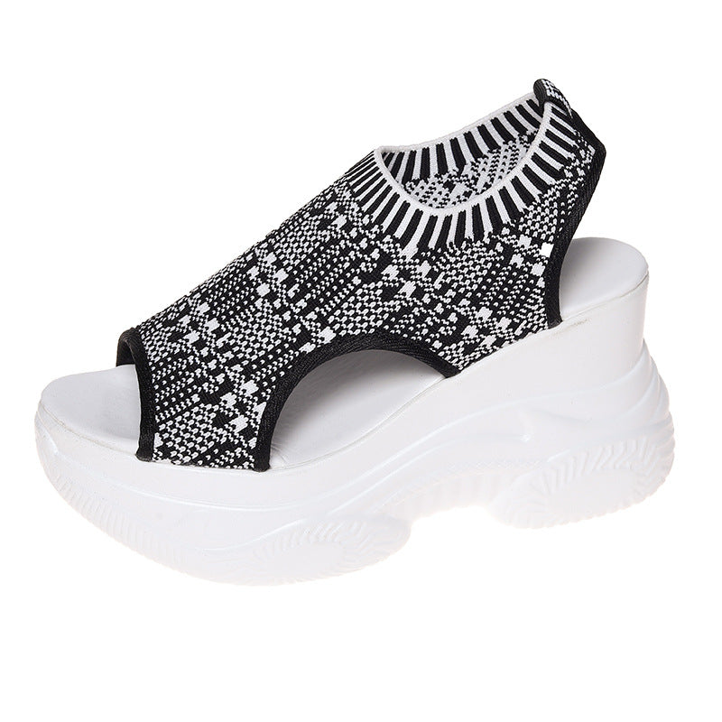 Keilabsatz-Sandalen im Feen-Stil mit Plateau