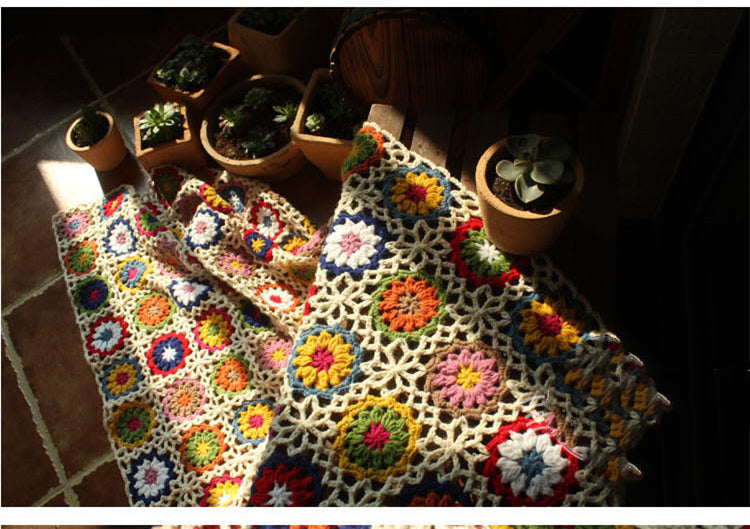 Gestrickte Decke im Landhausstil