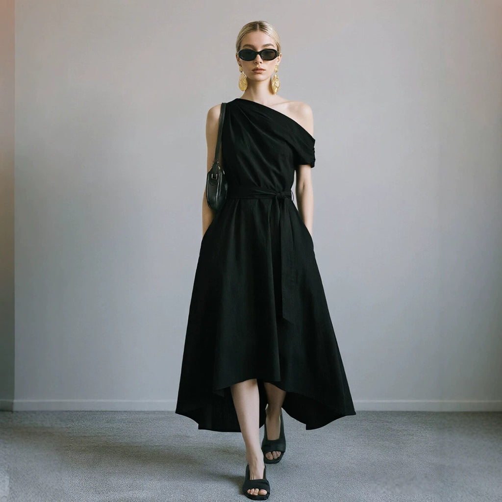 Elegantes Off-Shoulder Kleid mit Schnürung – Bild 5 | LuxeStyle