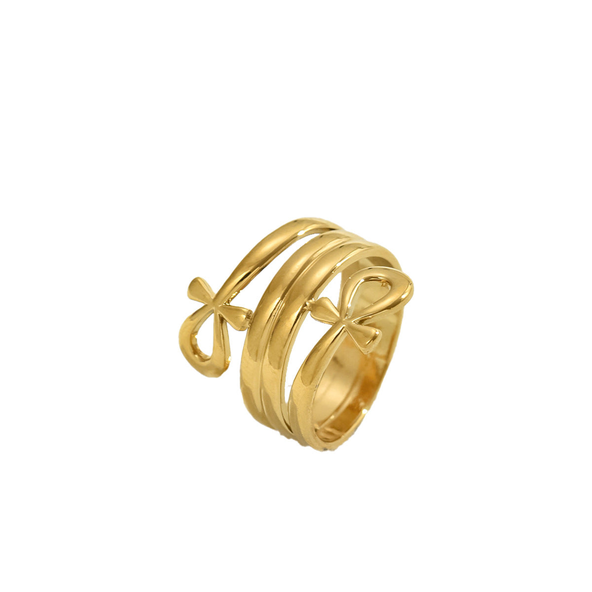 Unisex-Ringe mit doppellagigem Knotendesign für Paare – modisch
