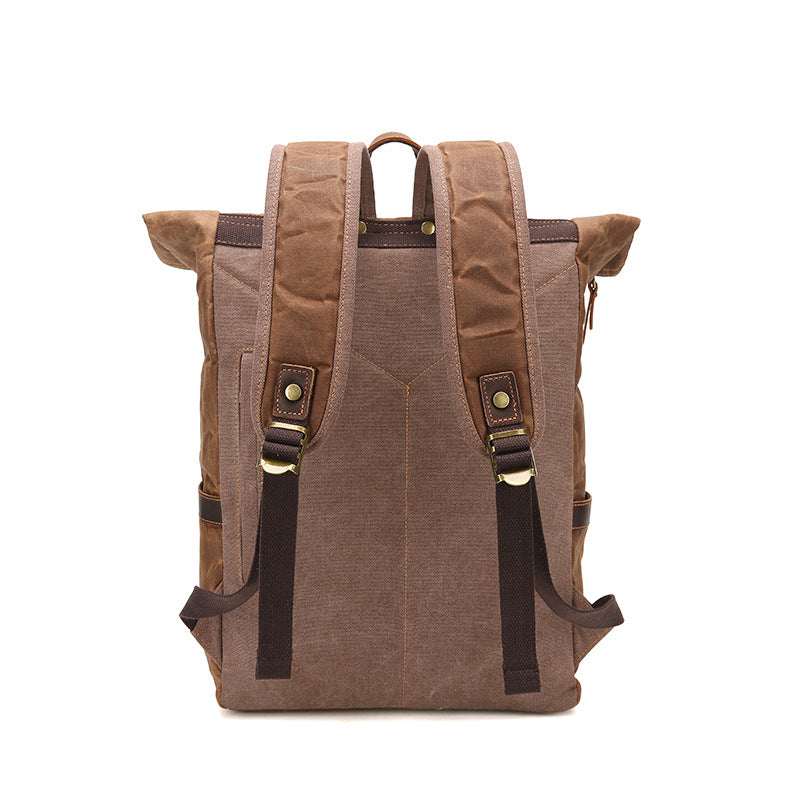 Retro Rucksack aus Canvas und Leder – Bild 8 | LuxeStyle