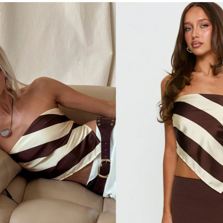 Gepunktetes Bandeau-Top