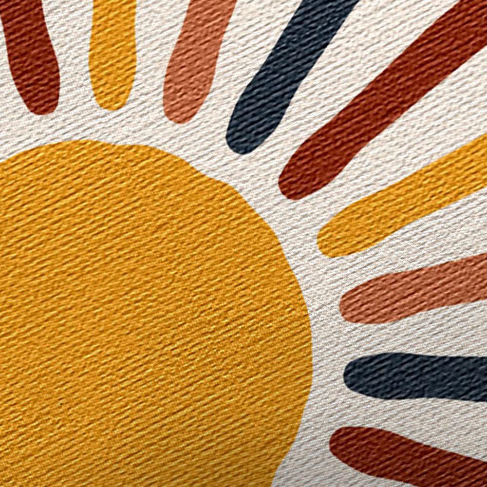 Bohemian Sun Wandteppich im Retro-Stil