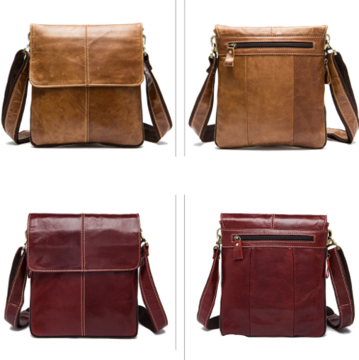 Leder Messenger Bag Hochformat | LuxeStyle
