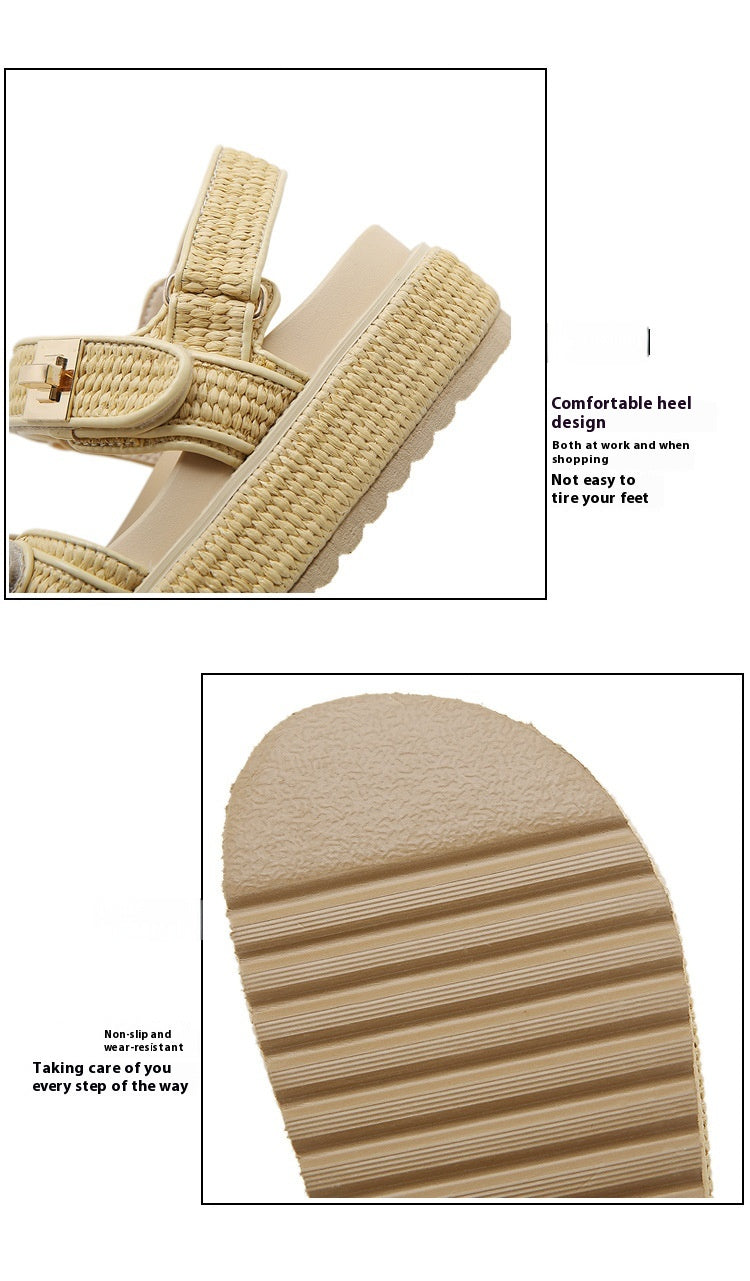 Geflochtene offene Sandalen für Damen – Bild 6 | LuxeStyle