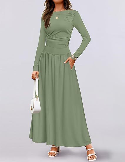 Langarm-Kleid mit Taschen