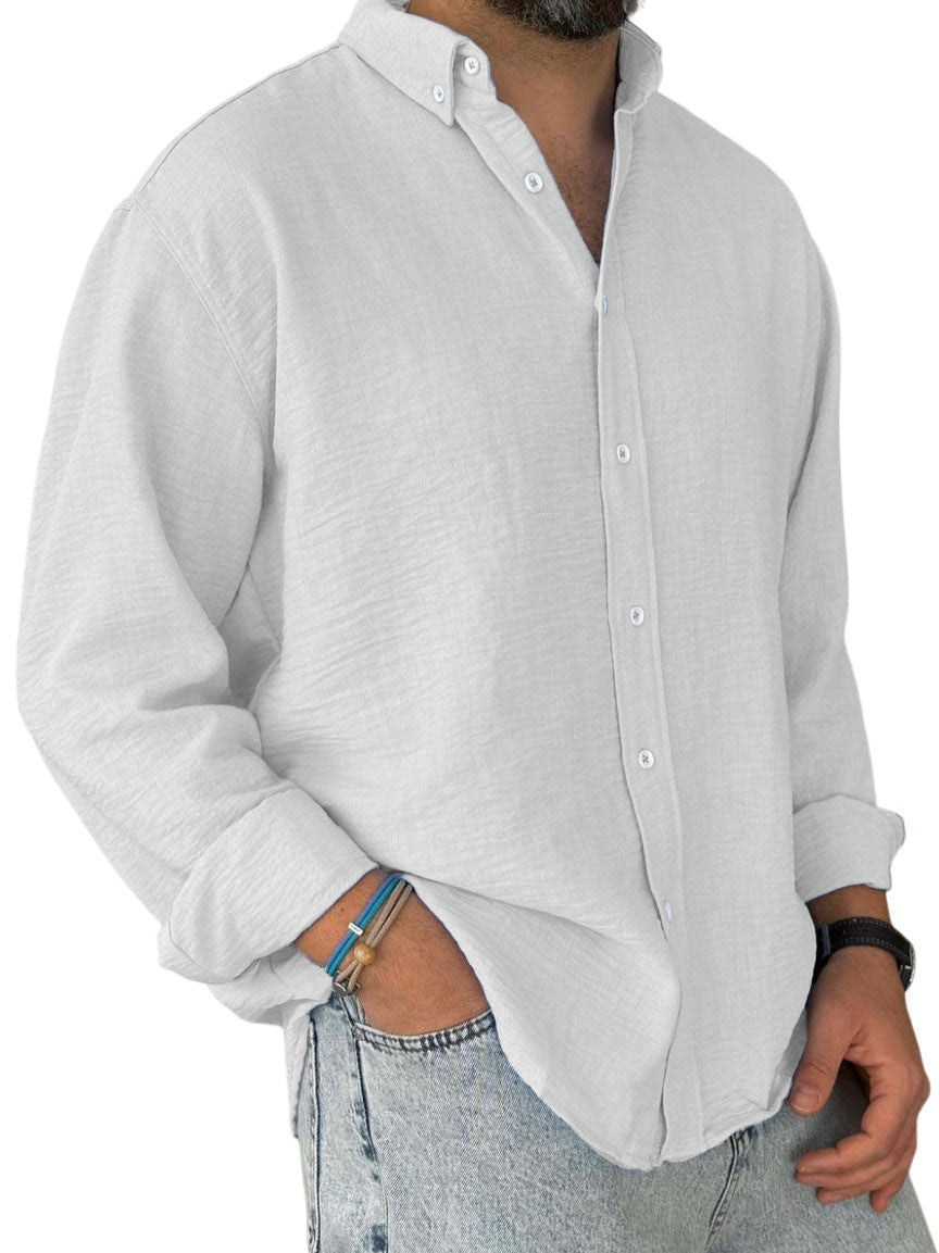 Herren Langarm Button-Down Hemd