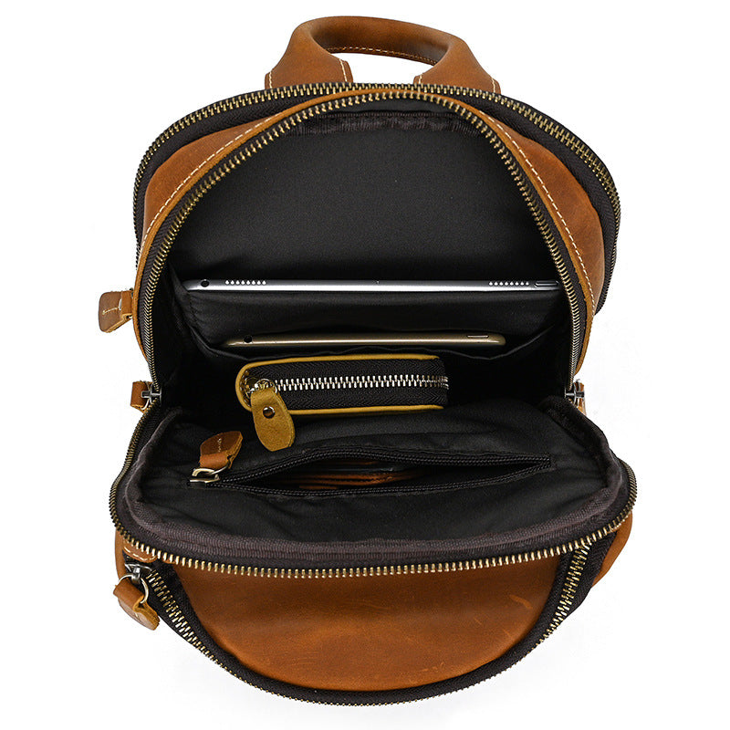Herren Retro Umhängetasche aus Crazy Horse Leder