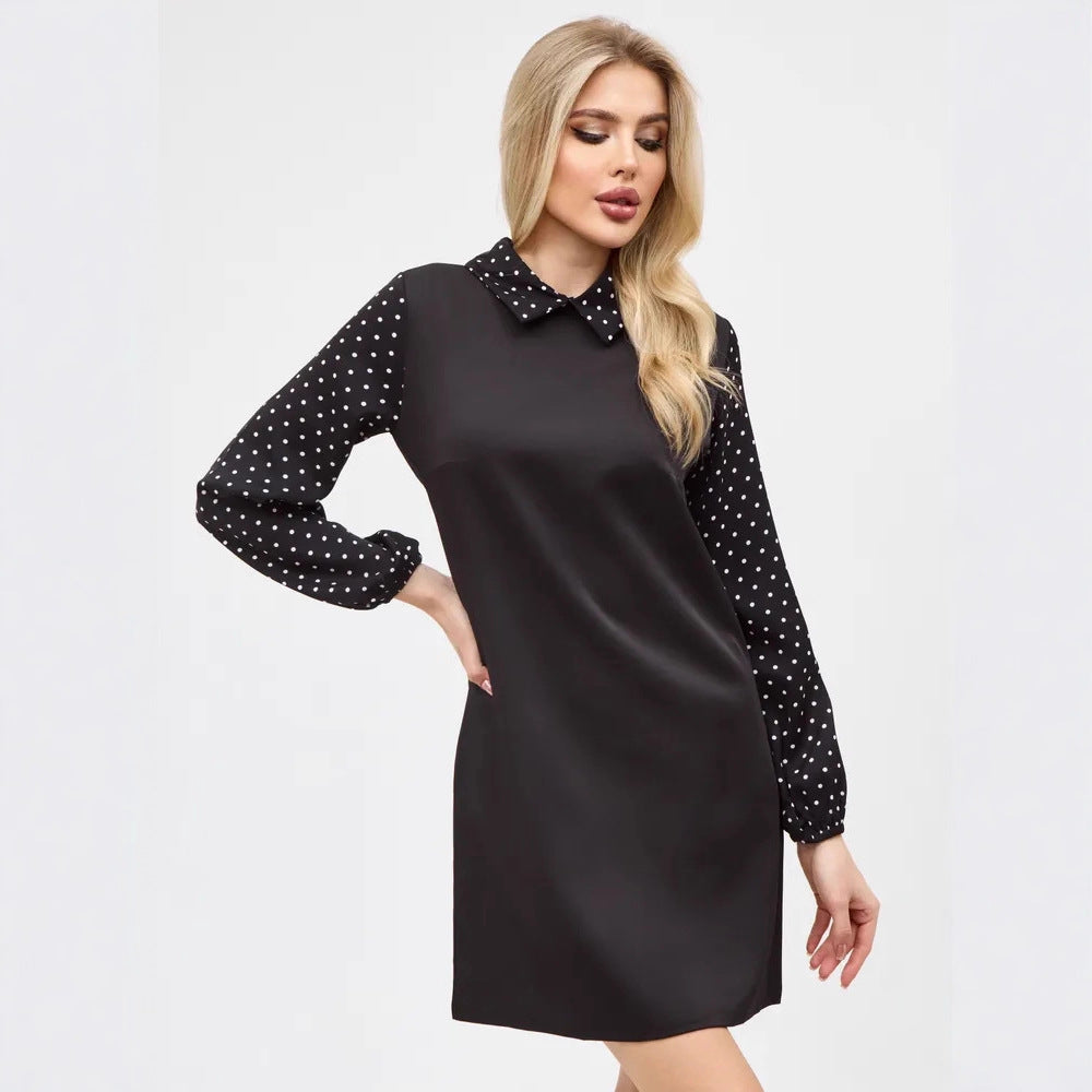 Patchwork-Langarm-Kleid – Bild 4 | LuxeStyle