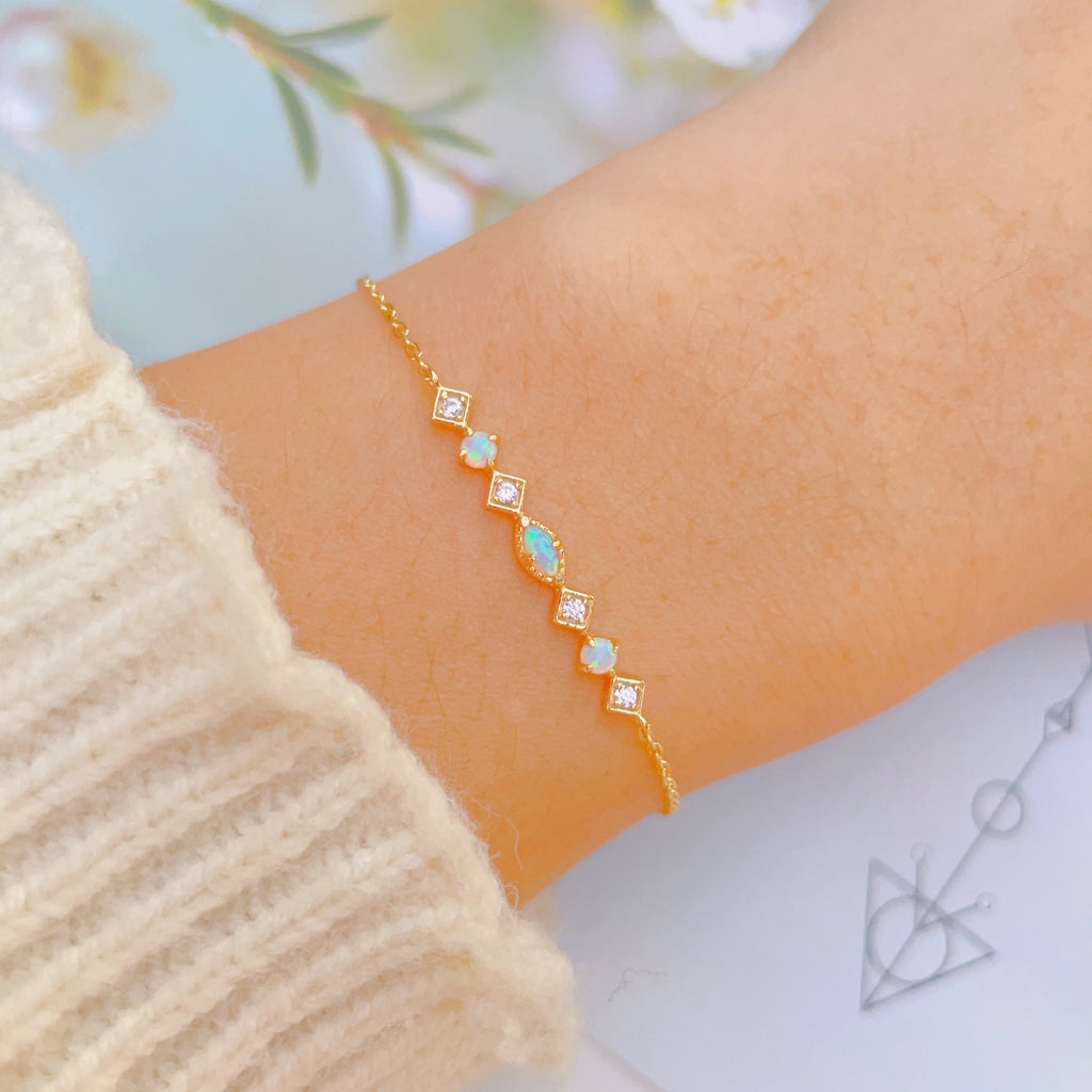 Retro-Armband mit künstlichem Opal – Bild 5 | LuxeStyle