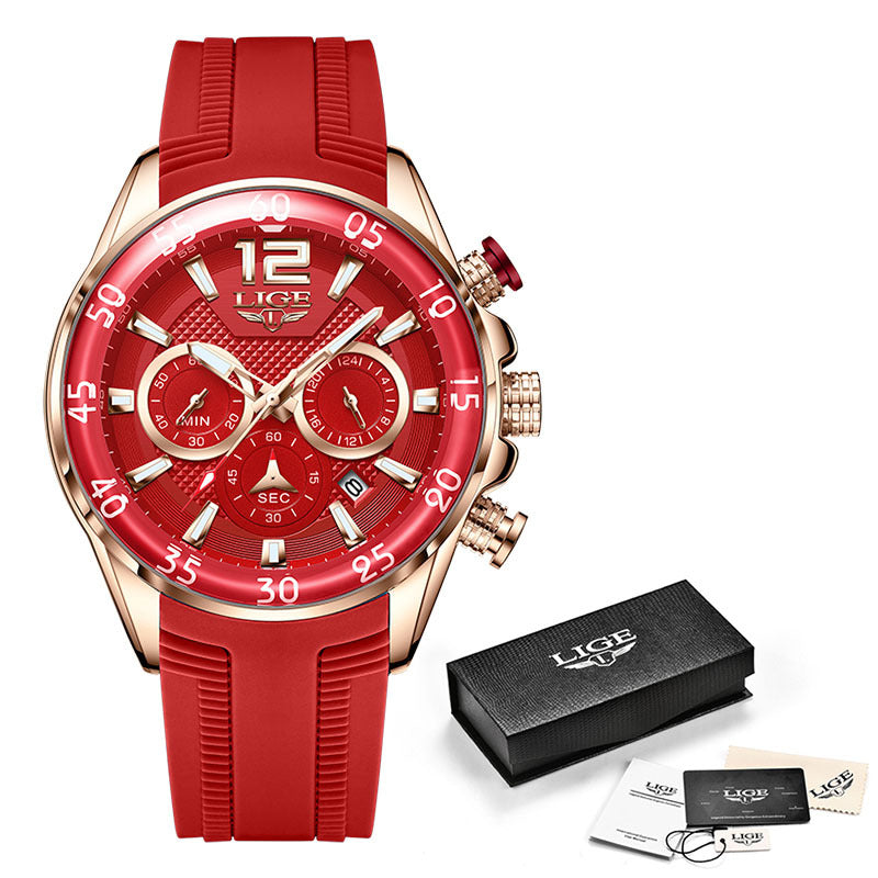 Quarz-Herrenuhr wasserdicht mit Multifunktion – Bild 1 | LuxeStyle