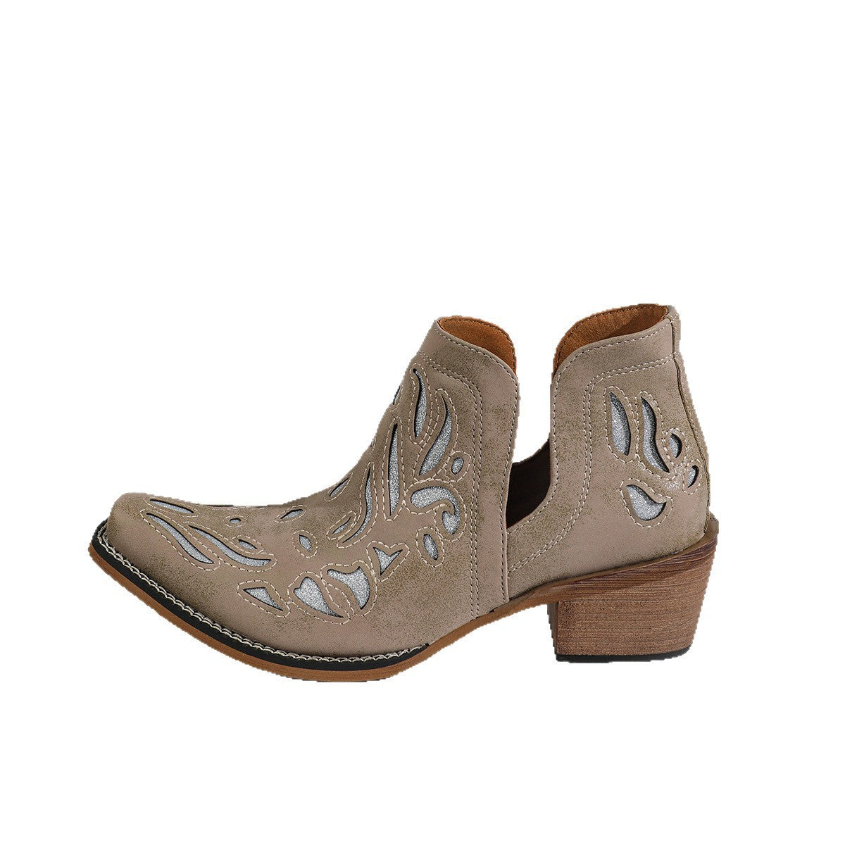 Western Ankle Boots mit Chunky-Absatz