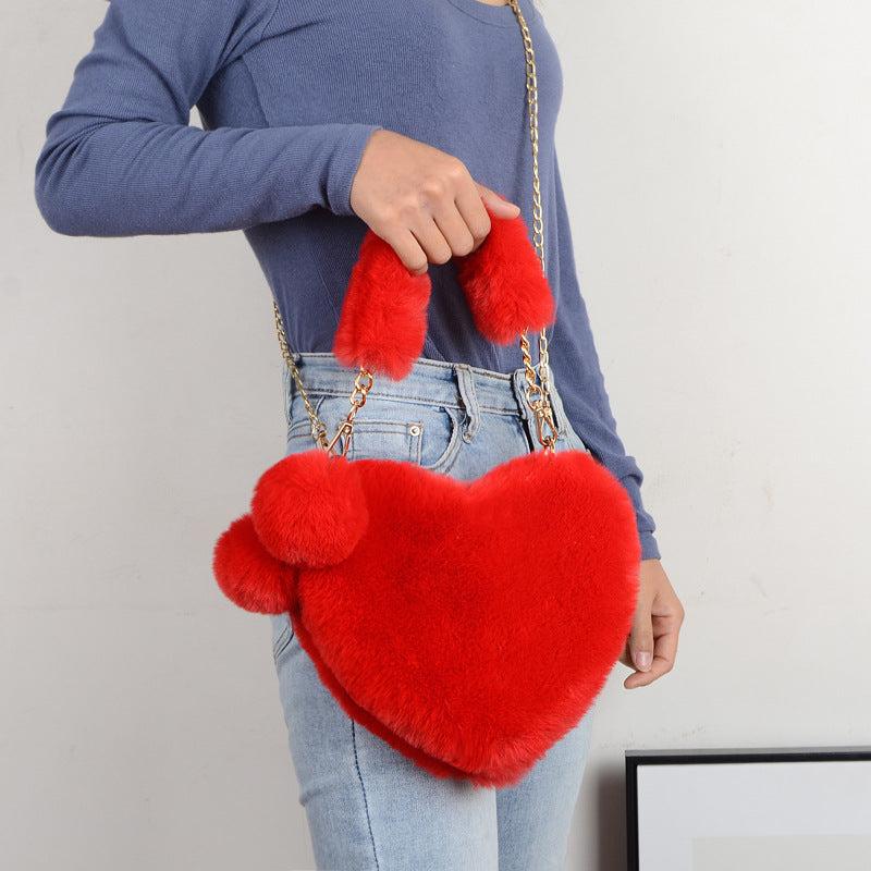 Love Bags Plüsch-Handtasche Herz