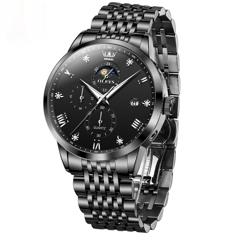 Business Herrenuhr mit Multifunktionsanzeige
