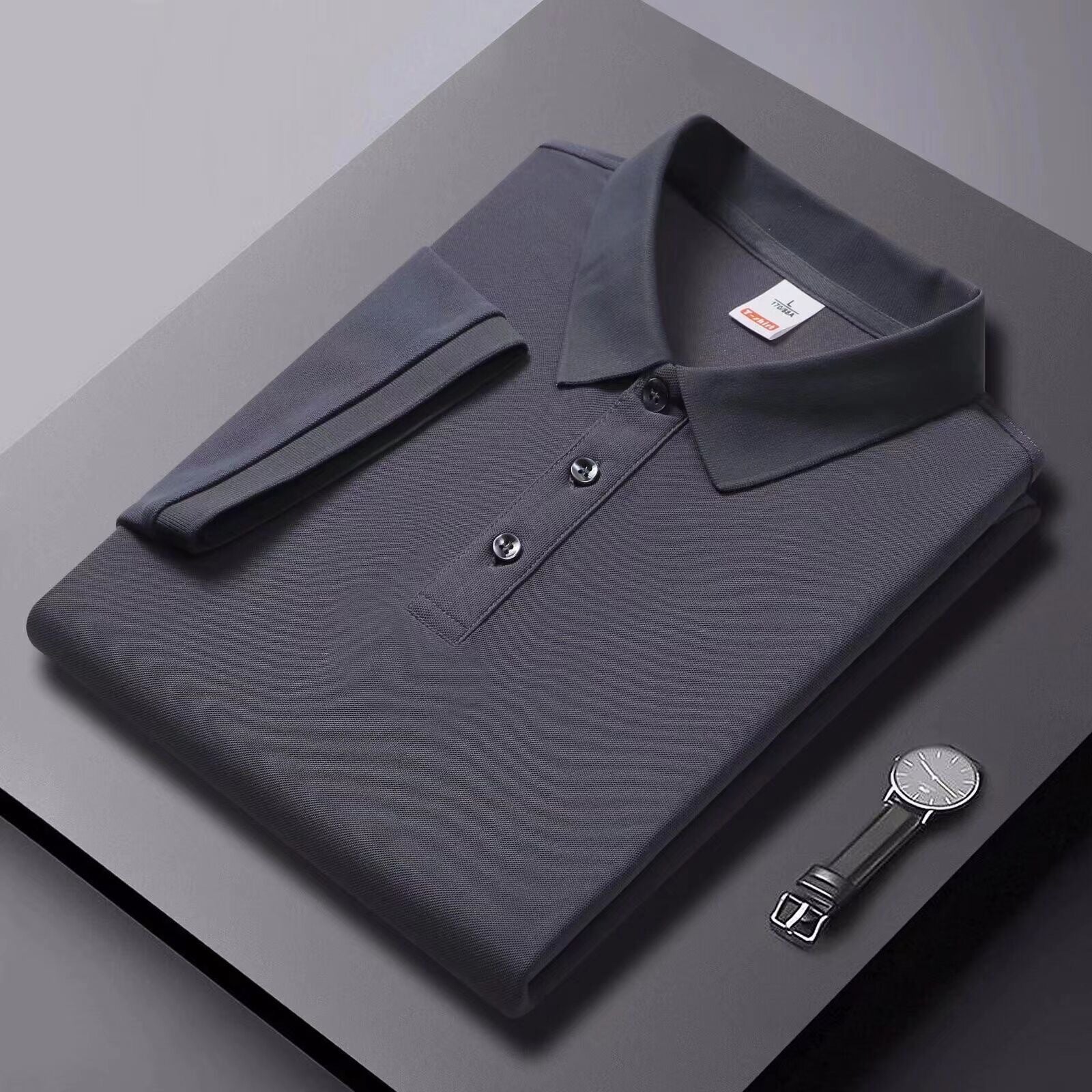 Polo-Shirt Kurzarm Slim-Fit Piqué-Baumwolle