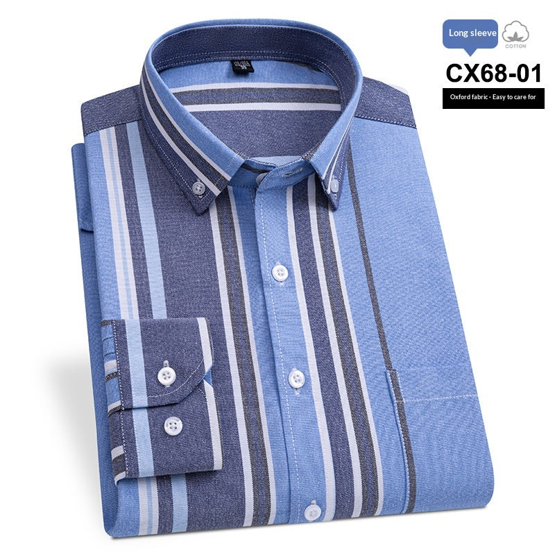 Gestreiftes Slim-fit Oxford Businesshemd für Herren – Bild 2 | LuxeStyle