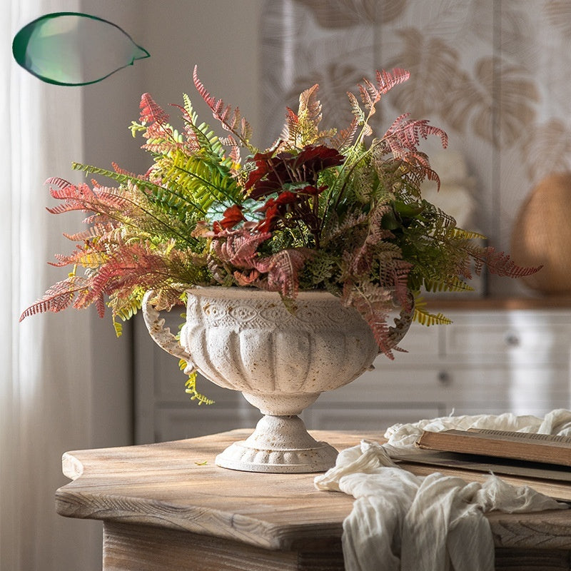 Deko-Vase «Antique» · Schmiedeeisen Vintage-Look (37 cm)