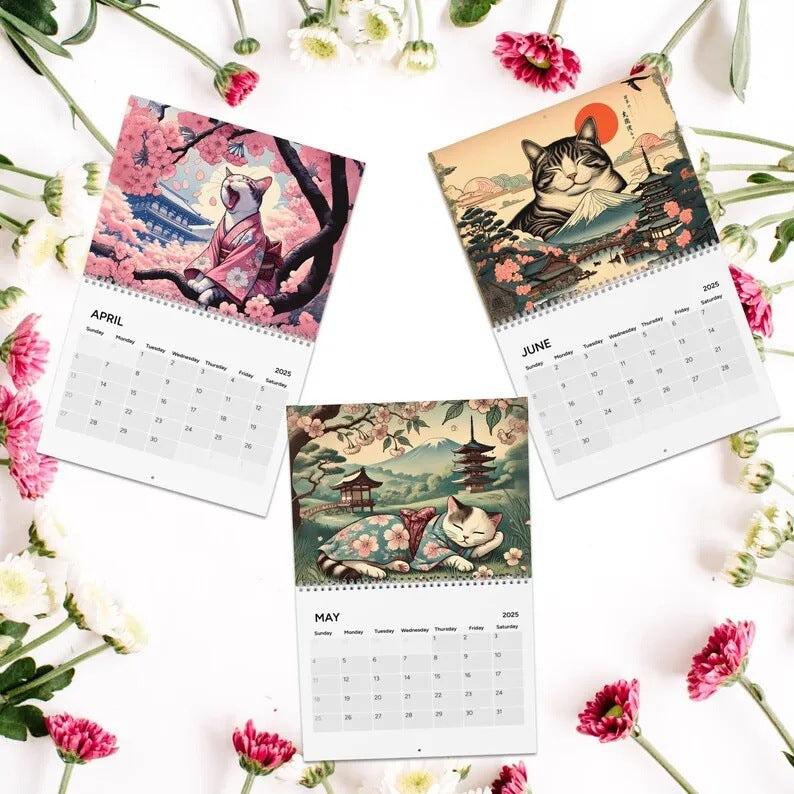 Wandkalender «Schläfrige Katzen von Edo» 2025 | LuxeStyle