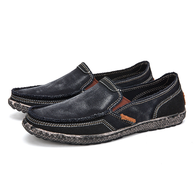 Herren Canvas Loafer Washed Denim