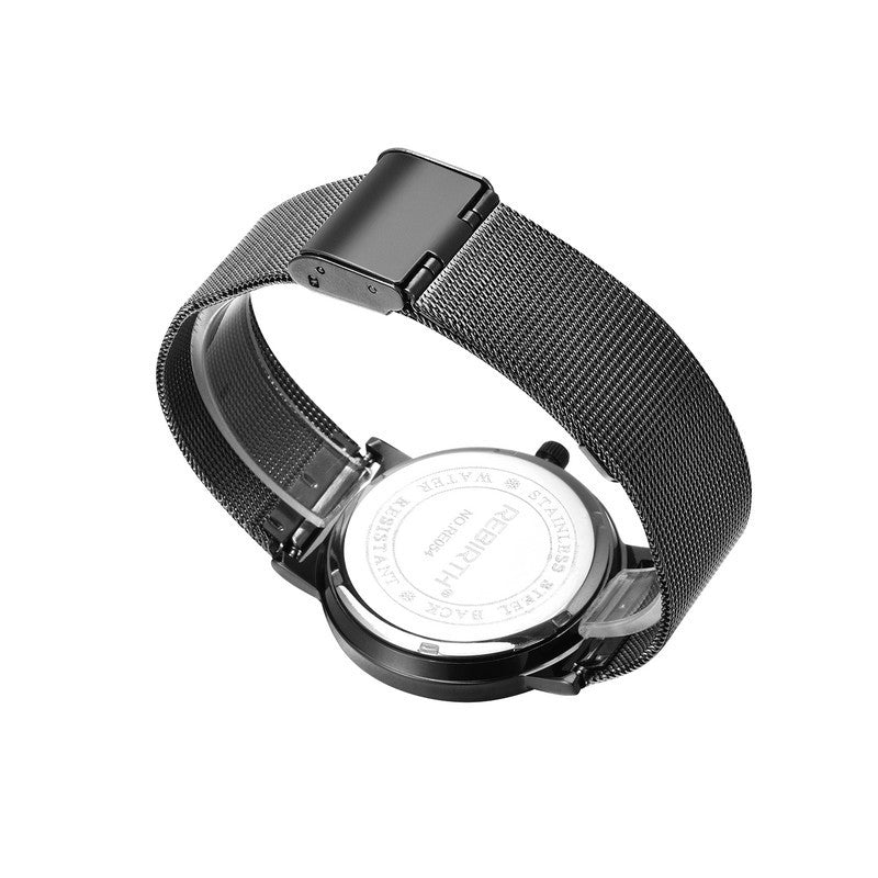 Stahlmesh-Wasserfeste Armbanduhr mit Zeiger | LuxeStyle