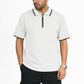 LuxeStyle Herren Jacquard Polo-Shirt mit Reissverschluss – Bild 9 – LuxeStyle Schweiz