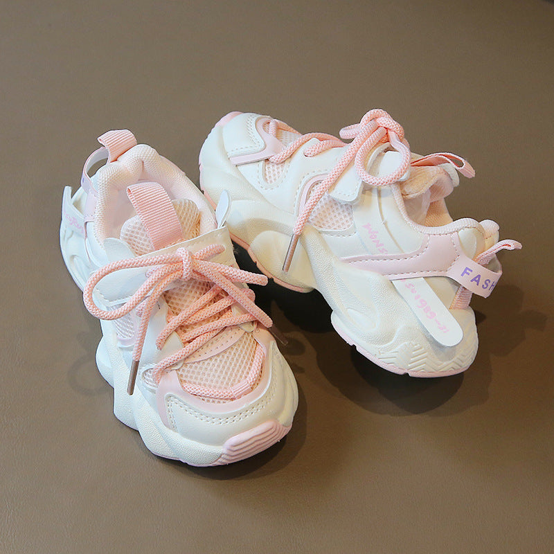 Weiche Sneakers für Kinder – Schwarz, Rosa, Khaki