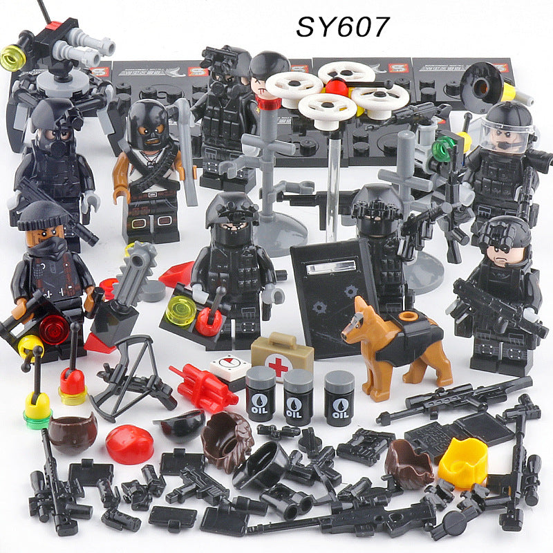 Militär-Puzzle Bausteine Gangster Polizei Minifiguren – Bild 2 | LuxeStyle