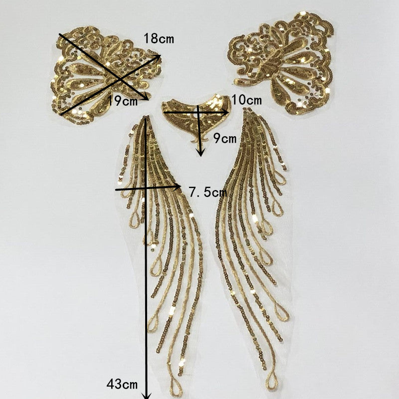 Goldenes Sticktuch zum Aufnähen – Bild 2 | LuxeStyle