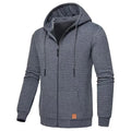 Herren Plaid-Jacquard Hoodie Langarm