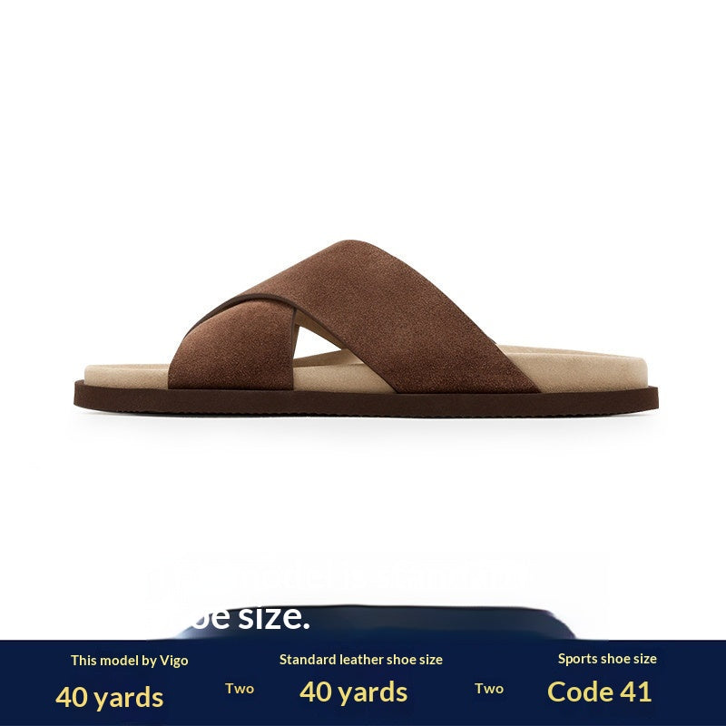 Herren Flip-Flops mit Wildleder-Optik