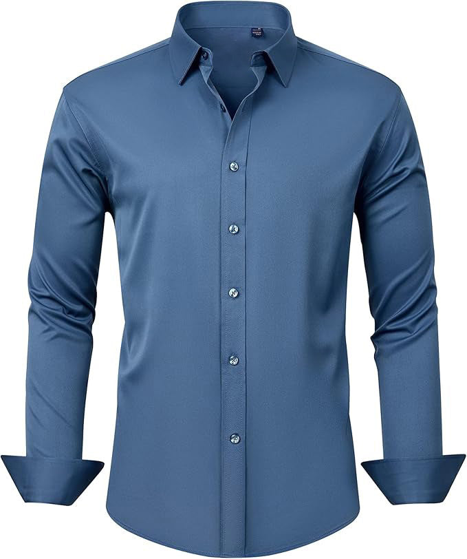Elastisches Langarmhemd für Herren – Bild 10 | LuxeStyle