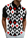 Herren-Polo mit 3D-Druck-Muster
