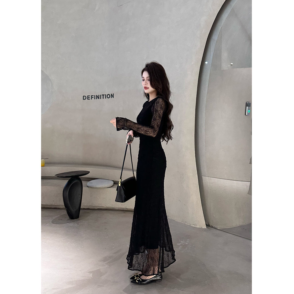 Elegantes A-Linien Kleid mit Spitze