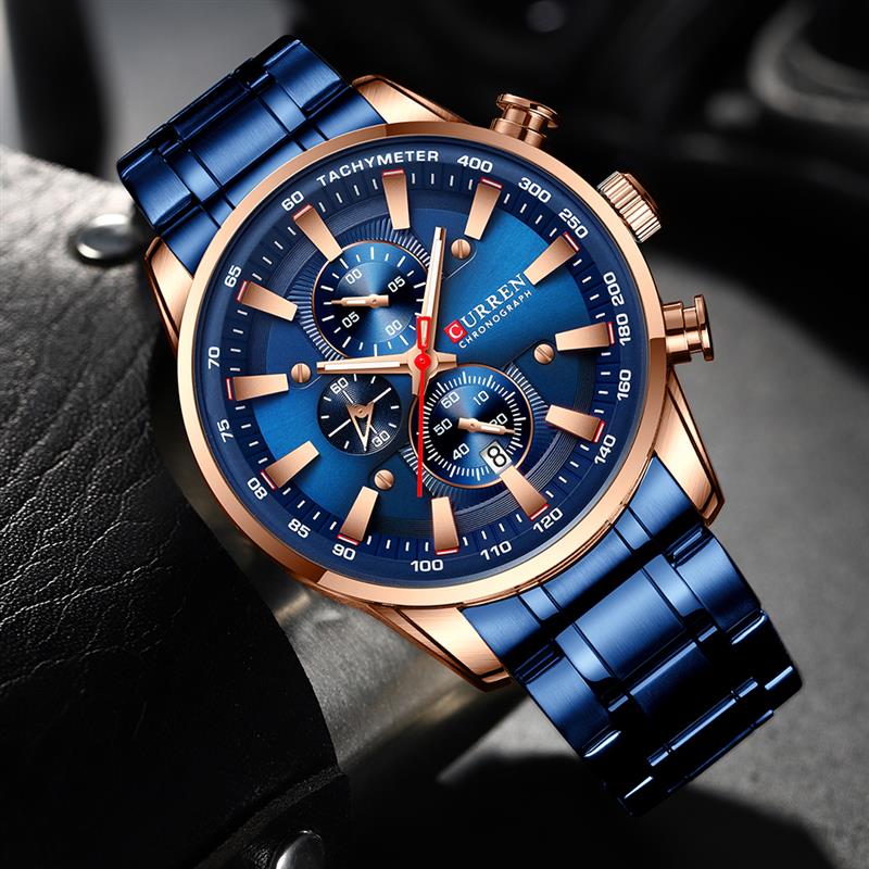 Männliche Quarz-Uhr mit Wasserdichtigkeit 30 m – Bild 7 | LuxeStyle