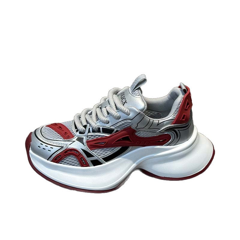 Atmungsaktive Mesh-Schuhe mit dicker Sohle