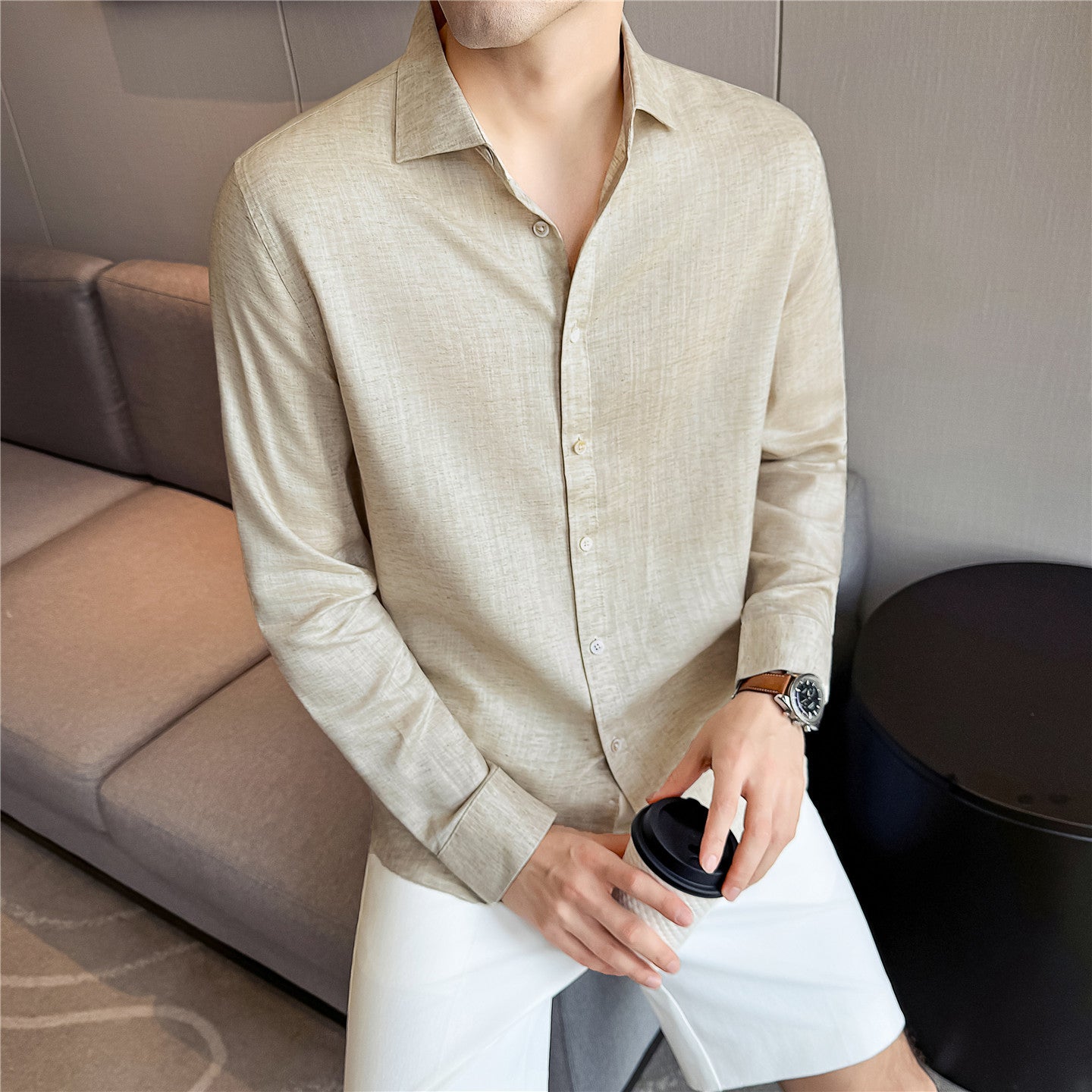 Sommer-Hemd aus Lyocell-Linen-Cotton-Blend