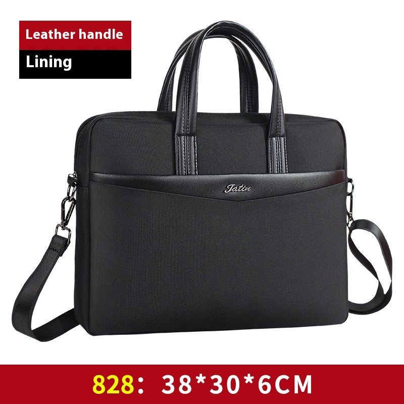 Business Aktentasche Schwarz mit Schultergurt – Bild 2 | LuxeStyle