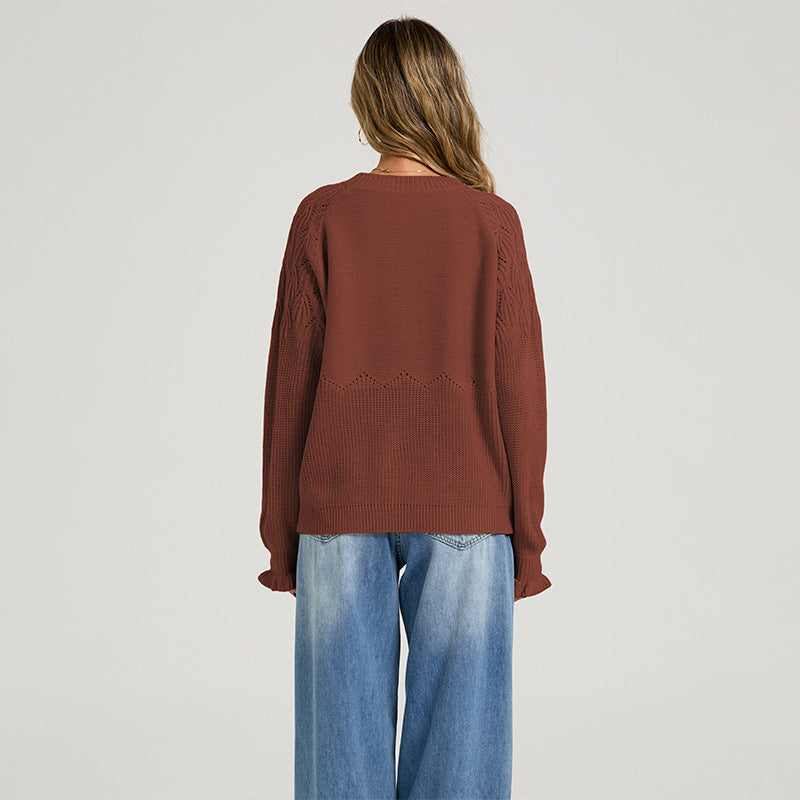 Vielseitiger Damen Pullover mit Rundhalsausschnitt – Bild 7 | LuxeStyle