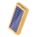 Solar Powerbank Holzmaserung mit LED-Licht