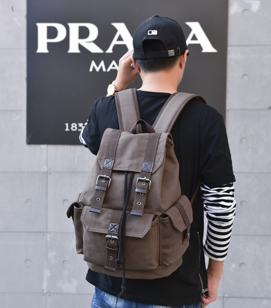 Canvas-Rucksack Unisex Retro – Bild 9 | LuxeStyle