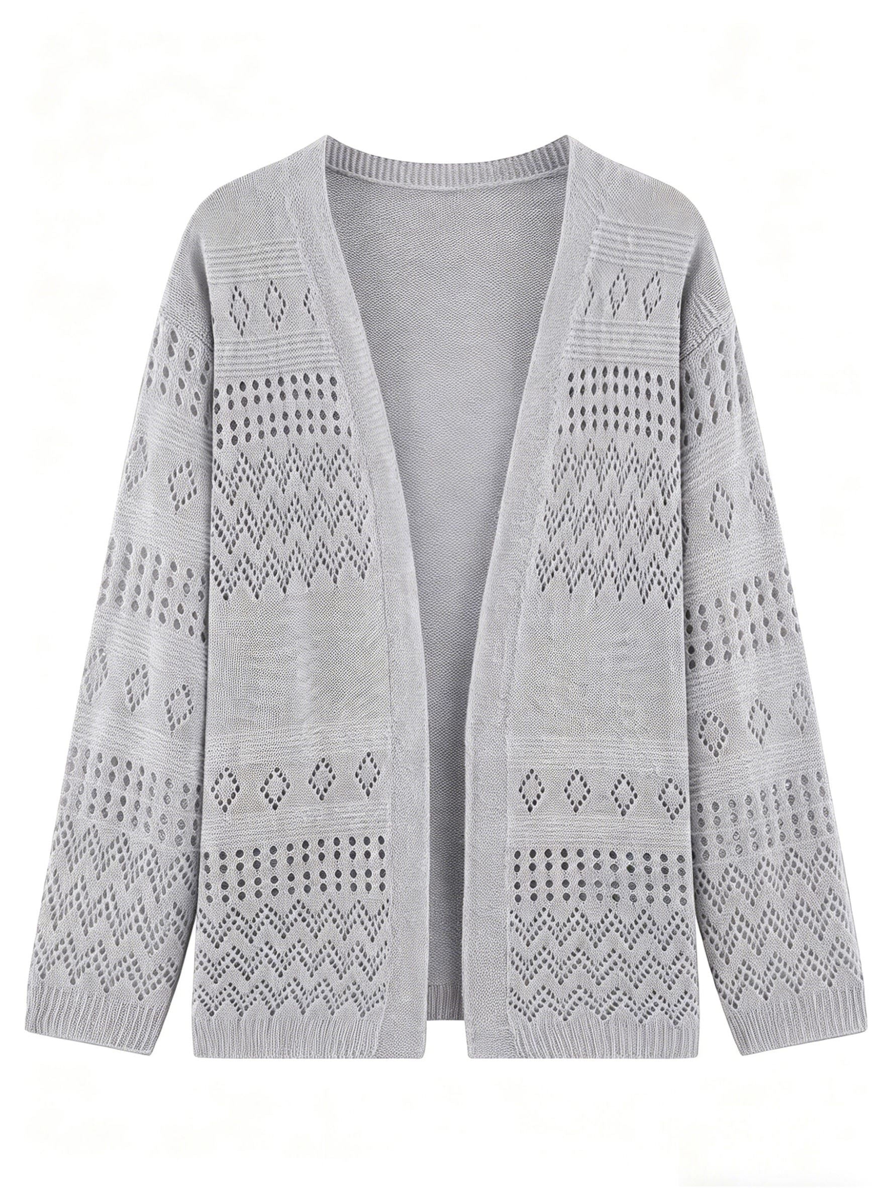Boho-Kardigan mit Durchbrochen-Muster