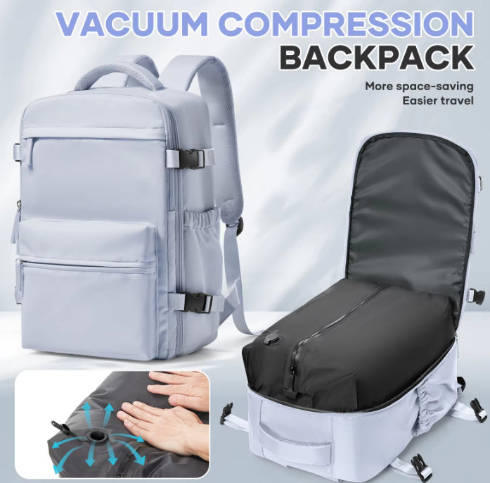 Robuster Rucksack mit Vakuumpumpe und Reissverschluss – Bild 4 | LuxeStyle