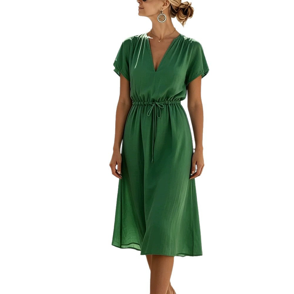 Retro A-Linien Kleid aus Baumwoll-Leinen-Mix – Bild 4 | LuxeStyle