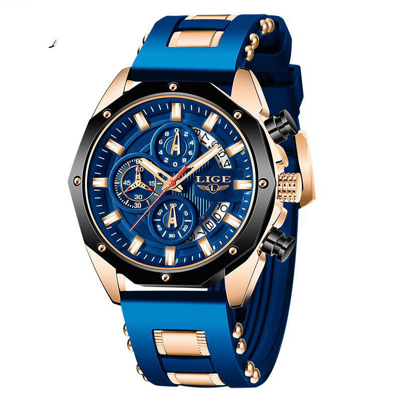 Sportliche Herren-Quarzuhr mit Chronograph