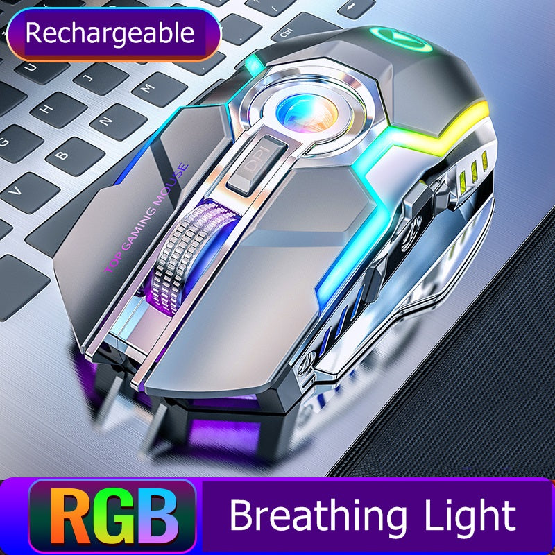 Farbige kabellose Gaming RGB Maus mit Mute-Taste – Bild 5 | LuxeStyle